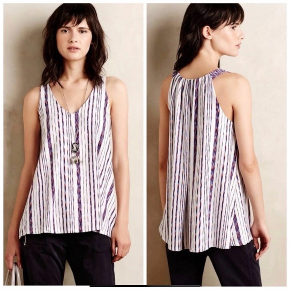 🌷 3 for $15 Anthropologie Puella flowy swing tank